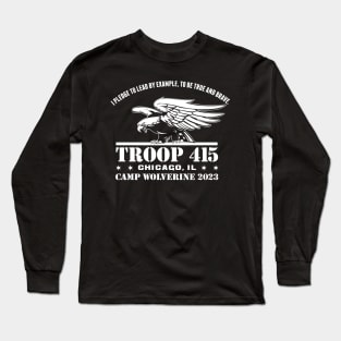 TROOP 415 - Camp Wolverine 2023 (WHITE) Long Sleeve T-Shirt